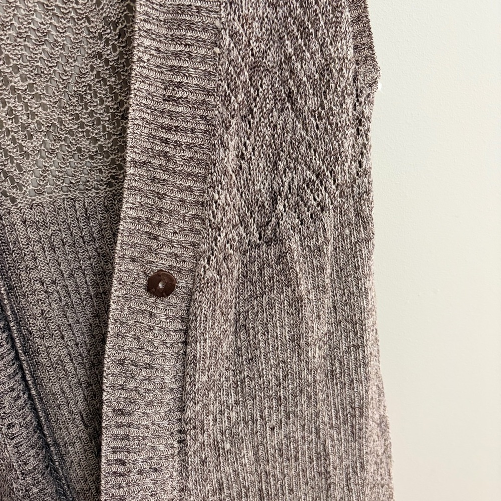 Chico’s Cozy Open-Front Cardigan Vest - Brown Womens size 2 - Picture 3 of 5